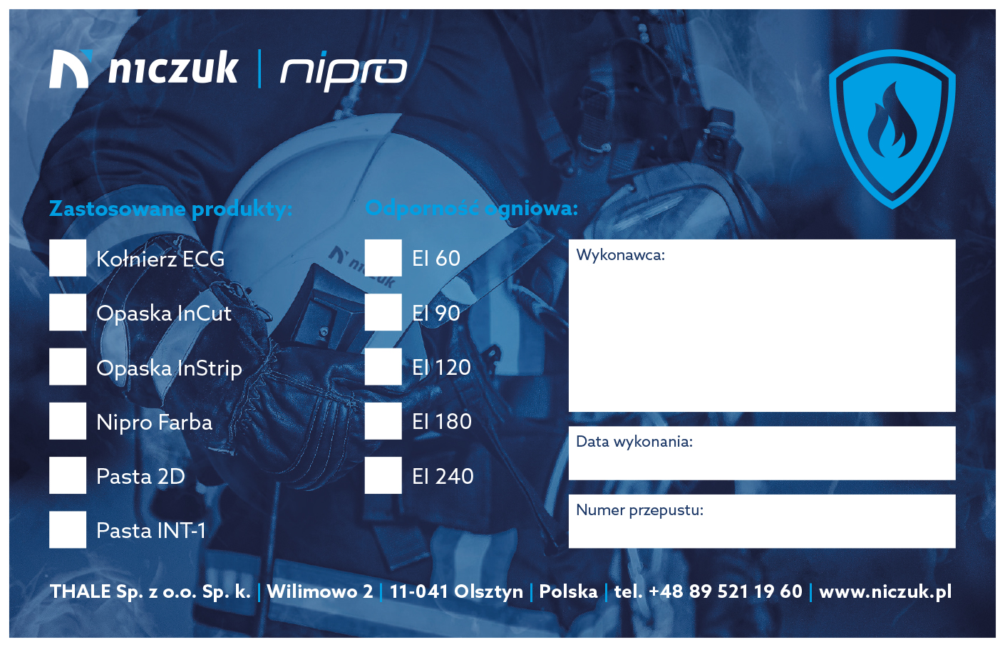 7. Tabliczka Nipro NTFP.