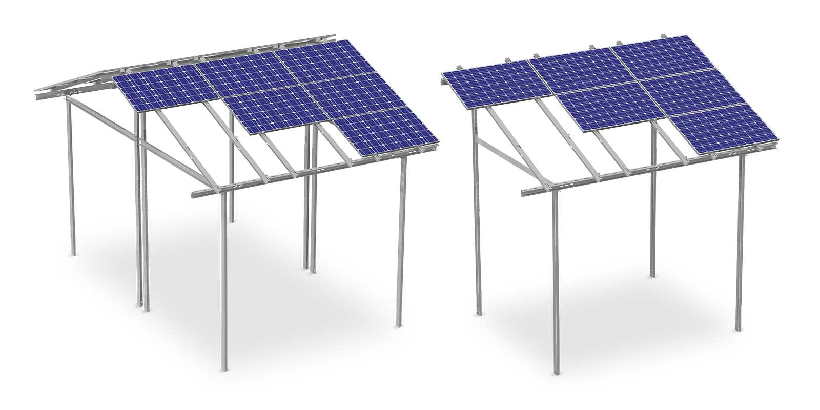 Transverse carport.